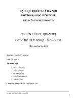 BÁO CÁO THỰC TẬP-NGHIÊN CỨU HỆ QUẢN TRỊ CƠ SỞ DỮ LIỆU NOSQL-MONGODB