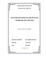 Thực trạng xây dựng Thư viện số tại các trường Đại học ở Việt Nam