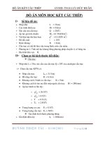 ĐỒ ÁN THÉP 2 NHÀ CÔNG NGHIỆP