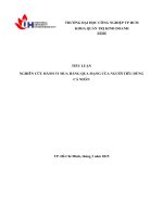 NGHIÊN CỨU HÀNH VI MUA HÀNG QUA MẠNG CỦA NGƯỜI TIÊU DÙNG CÁ NHÂN