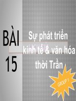 Sự phát triển kinh tế, văn hóa thời Trần