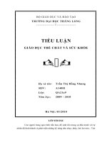 BÁO CÁO THỰC TẬP-GIÁO DỤC THỂ CHẤT VÀ SỨC KHỎE