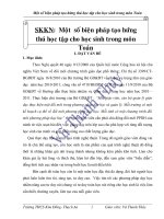 skkn một số biện pháp tạo hứng thú học tập cho HS trong môn Toán