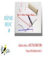 Giáo án tham khảo thao giảng môn hình học 6 Bài Điểm, đưởng thẳng (2)