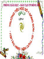 ĐỊA LÍ: DẢI ĐỒNG BẰNG DUYÊN HAI MIỀN TRUNG