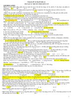 BÀI TẬP LÝ THUYẾT PHẦN HỮU CƠ