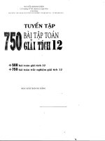 750 Bai tap Giai tich 12