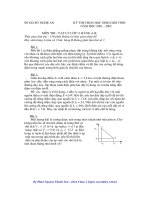 Đề thi tỉnh lớp 11 Nghệ An - Môn Lý 2001-2002