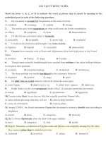 BÀI tập ôn thi đại học về từ ĐỒNG NGHĨA và TRÁI NGHĨA