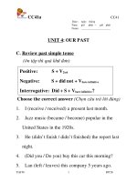 AV 8 Unit 4 Our past