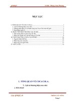 BÁO CÁO THỰC TẬP-TỔNG QUAN VỀ COCA COLA