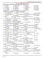 BÀI TẬP TRẮC NGHIỆM TIẾNG ANH LỚP 12