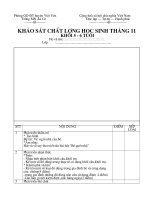 khao sat chat luong thang 11