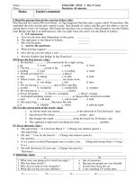 GIÁO ÁN TIẾNG ANH KHỐI 8