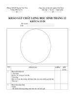 khao sat chat luong thang 12