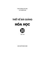 Thiết kế bài giảng Hóa 10CB Tập 2 - Cao Cự Giác