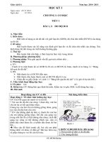 Giáo án vật lý 6 năm học 2014 - 2015 chuẩn