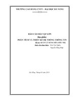 BÁO CÁO THỰC TẬP-PHÂN TÍCH VÀ THIẾT KẾ HỆ THỐNG THÔNG TIN-QUẢN LÝ HÀNG HÓA SIÊU THỊ