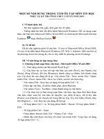 Tài liệu tin học thi tuyển công chức cấp xã năm 2014