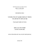 Văn hóa ứng xử tại khu chung cư Trung Văn, huyện Từ Liêm, Hà Nội