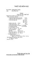 Thiết kế môn học mố trụ cầu  Hoàng Đức Trọng