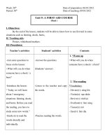 Unit 9 A firstaid course -Tiếng anh 8