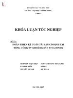 Hoàn thiện kế toán tài sản cố định tại Tổng Công ty Khoáng sản Vinacomin
