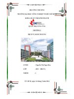 BÀI TIỂU LUẬN-QUẢN TRỊ CUNG ỨNG-DỊCH VỤ KHÁCH HÀNG