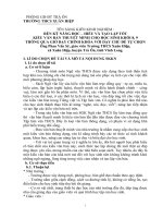 RÈN KỸ NĂNG ĐỌC – HIỂU VÀ TẠO LẬP TỐT KIỂU VĂN BẢN THUYẾT MINH CHO HỌC SINH KHỐI 8, 9 THÔNG QUA GIỜ DẠY CHÍNH KHÓA VỚI DẠY CHỦ ĐỀ TỰ CHỌN