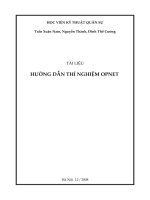 TÀI LIỆU-HƯỚNG DẪN THÍ NGHIỆM OPNET