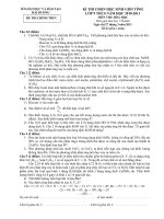 Đề+đáp án HSG cấp tỉnh Hóa năm 2011