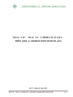 TÀI LIỆU HƯỚNG DẪN- CẤU HÌNH CÁC DỊCH VỤ-TRÊN ADSL 2+ MODEM WIFI NETIS DL 4311