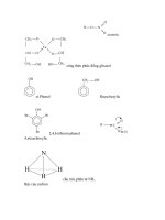 Một số công thức hữu cơ hay dùng