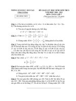 Đề thi HSG môn toán 7 huyện Vĩnh Tường 2010-2011