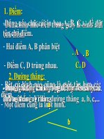 Giáo án tham khảo thao giảng môn hình học 6 Bài Điểm, đưởng thẳng (5)
