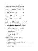 Unit 8 Country life and city life -Tiếng anh 8.