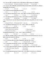 Trắc nghiệm hóa 9 - Học kì 2