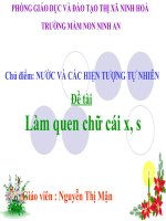 LÀM QUEN CHỮ S, X