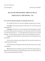 BÀI tập lớn môn hệ THỐNG THÔNG TIN địa lý
