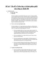 BÀI BÁO CÁO THỰC TẬP-Vấn đề về tiêu thụ và kênh phân phối của công ty Kinh Đô