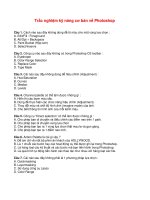 Câu hỏi trắc nghiệm kỹ năng cơ bản về Photoshop