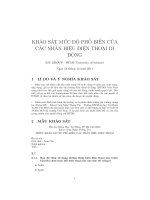 BÁO CÁO THỰC TẬP-KHẢO SÁT MỨC ĐỘ PHỔ BIẾN CỦA CÁC NHẪN HIỆU ĐIỆN THOẠI DI ĐỘNG