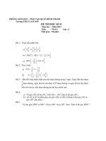 Đề thi thử HKII toán 6