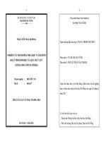 BÀI BÁO CÁO THỰC  TẬP-NGHIÊN CỨU THÀNH PHẦN HOÁ HỌC VÀ THĂM DÒ HOẠT TÍNH SINH HỌC CỦA QUẢ NGỦ VỊ TỬ