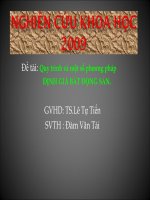 BÁO CÁO THỰC TẬP-Quy trình và một số phương pháp ĐỊNH GIÁ BẤT ĐỘNG SẢN