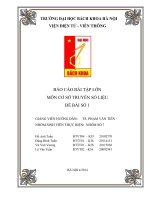 BÀI BÁO CÁO -BÁO CÁO BÀI TẬP LỚN- CƠ SỞ TRUYỀN DỮ LIỆU ĐỀ BÀI SÓ 1