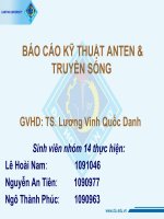 BÁO CÁO KỸ THUẬT ANTEN  TRUYỀN SÓNG