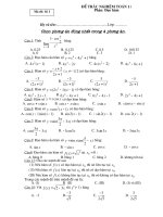 đề kiểm tra trắc nghiệm toán 11