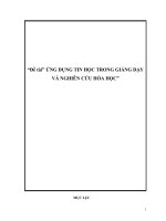 BÀI BÁO CÁO -ỨNG DỤNG TIN HỌC TRONG GIẢNG DẠY VÀ NGHIÊN CỨU HÓA HỌC