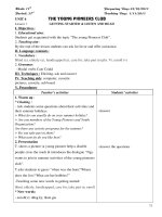 Unit 6 The young pioneers club -Tiếng anh 8